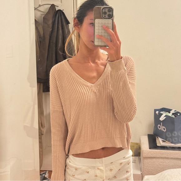 Vintage Brandy Melville V-Neck Knit Sweater - Picture 1 of 5